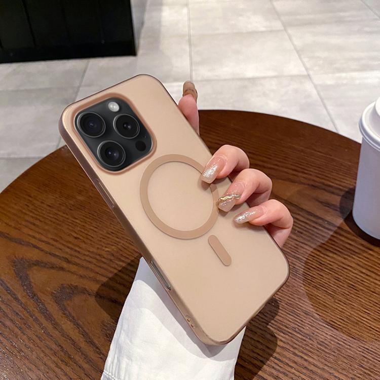 

For iPhone 15 Pro Ice Fog MagSafe PC Phone Case(Gold)