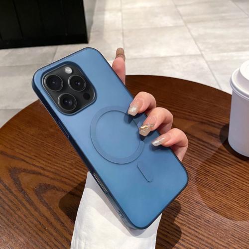 

For iPhone 15 Pro Ice Fog MagSafe PC Phone Case(Titanium Blue)