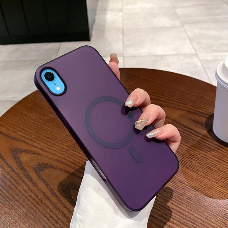 

For iPhone XR Ice Fog MagSafe PC Phone Case(Transparent Purple)