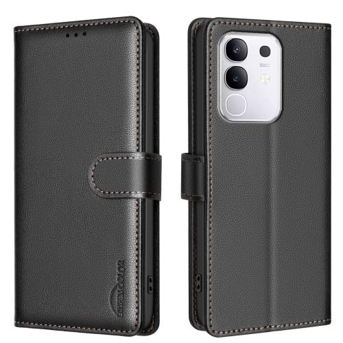 

For vivo Y29 4G Litchi Texture RFID Anti-theft Leather Phone Case(Black)