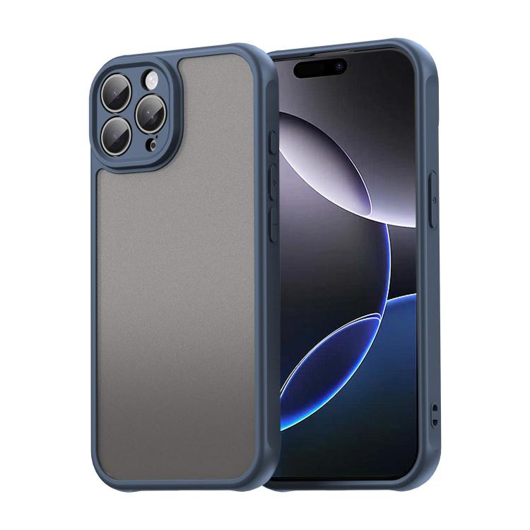 

For iPhone 16 Pro Max Fan Dun Series TPU Hybrid PC Frosted Phone Case(Blue)
