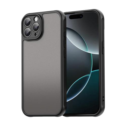 

For iPhone 16 Pro Fan Dun Series TPU Hybrid PC Frosted Phone Case(Black)