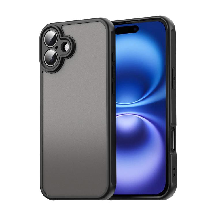 

For iPhone 16 Fan Dun Series TPU Hybrid PC Frosted Phone Case(Black)