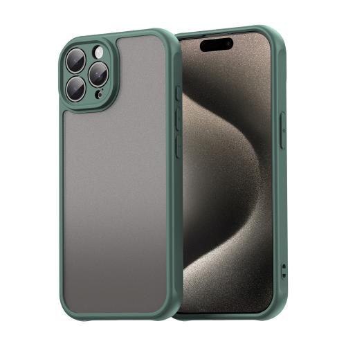 

For iPhone 15 Pro Fan Dun Series TPU Hybrid PC Frosted Phone Case(Green)