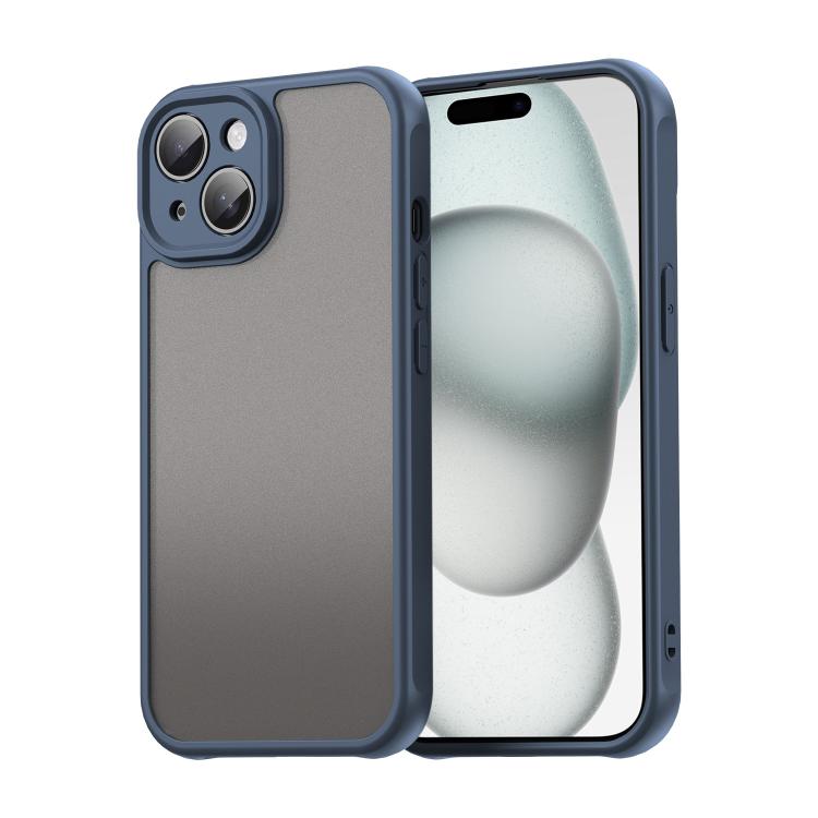 

For iPhone 15 Plus Fan Dun Series TPU Hybrid PC Frosted Phone Case(Blue)