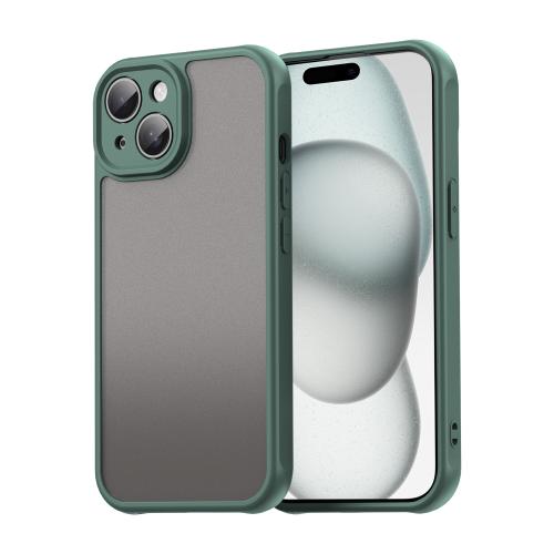 

For iPhone 15 Plus Fan Dun Series TPU Hybrid PC Frosted Phone Case(Green)