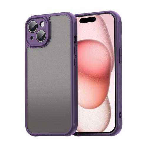

For iPhone 15 Fan Dun Series TPU Hybrid PC Frosted Phone Case(Purple)