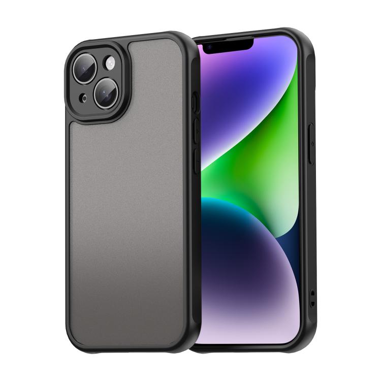 

For iPhone 14 Plus Fan Dun Series TPU Hybrid PC Frosted Phone Case(Black)