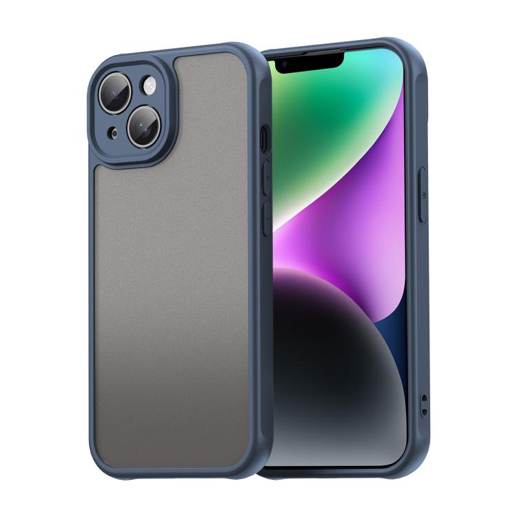 

For iPhone 14 Fan Dun Series TPU Hybrid PC Frosted Phone Case(Blue)