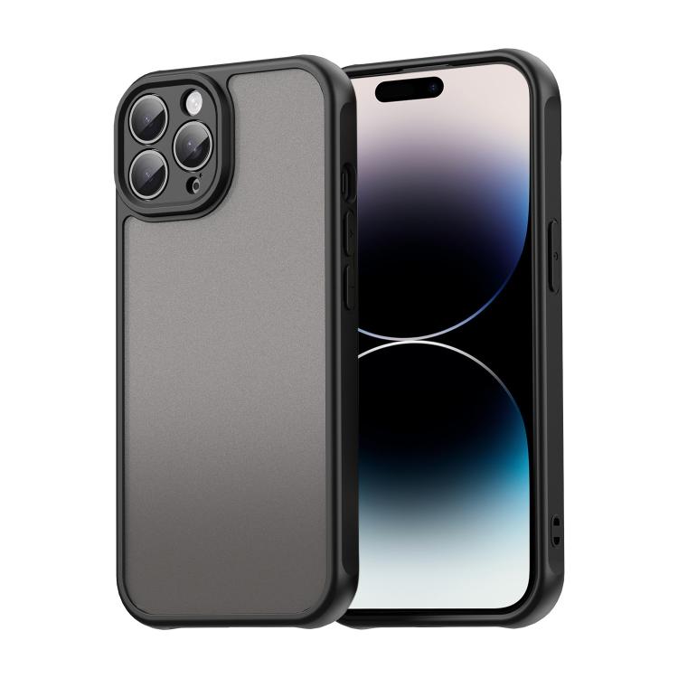 

For iPhone 14 Pro Fan Dun Series TPU Hybrid PC Frosted Phone Case(Black)