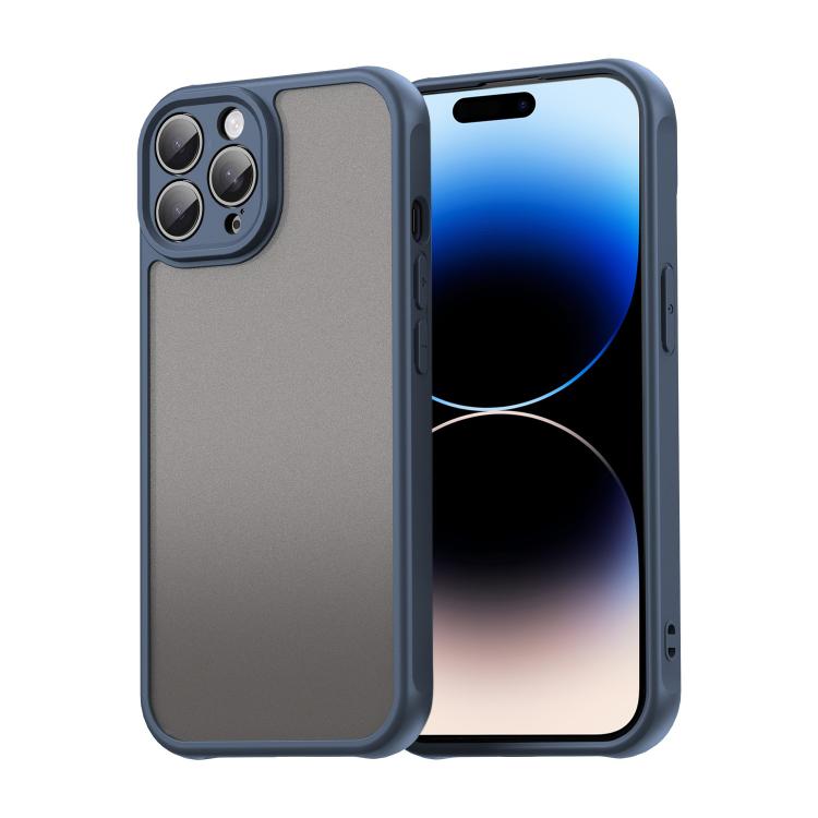 

For iPhone 14 Pro Max Fan Dun Series TPU Hybrid PC Frosted Phone Case(Blue)