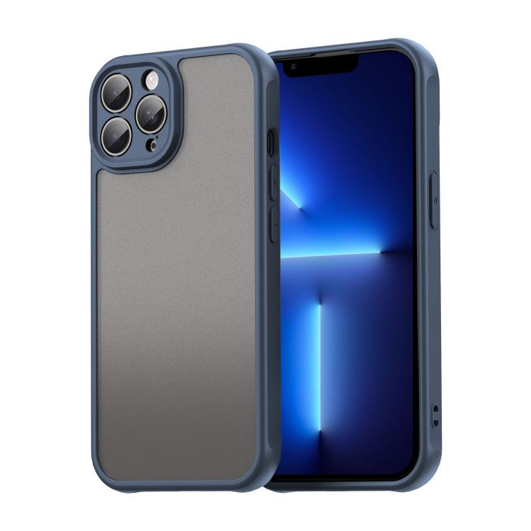 

For iPhone 13 Pro Fan Dun Series TPU Hybrid PC Frosted Phone Case(Blue)