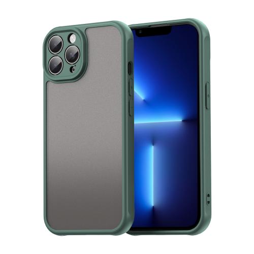 

For iPhone 13 Pro Fan Dun Series TPU Hybrid PC Frosted Phone Case(Green)