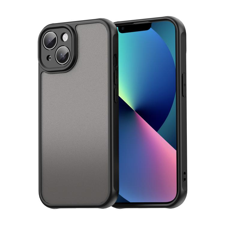 

For iPhone 13 Fan Dun Series TPU Hybrid PC Frosted Phone Case(Black)