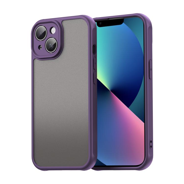 

For iPhone 13 Fan Dun Series TPU Hybrid PC Frosted Phone Case(Purple)