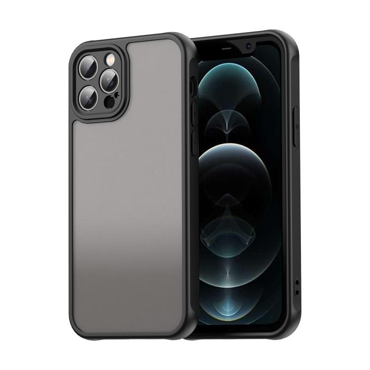 

For iPhone 12 Pro Fan Dun Series TPU Hybrid PC Frosted Phone Case(Black)