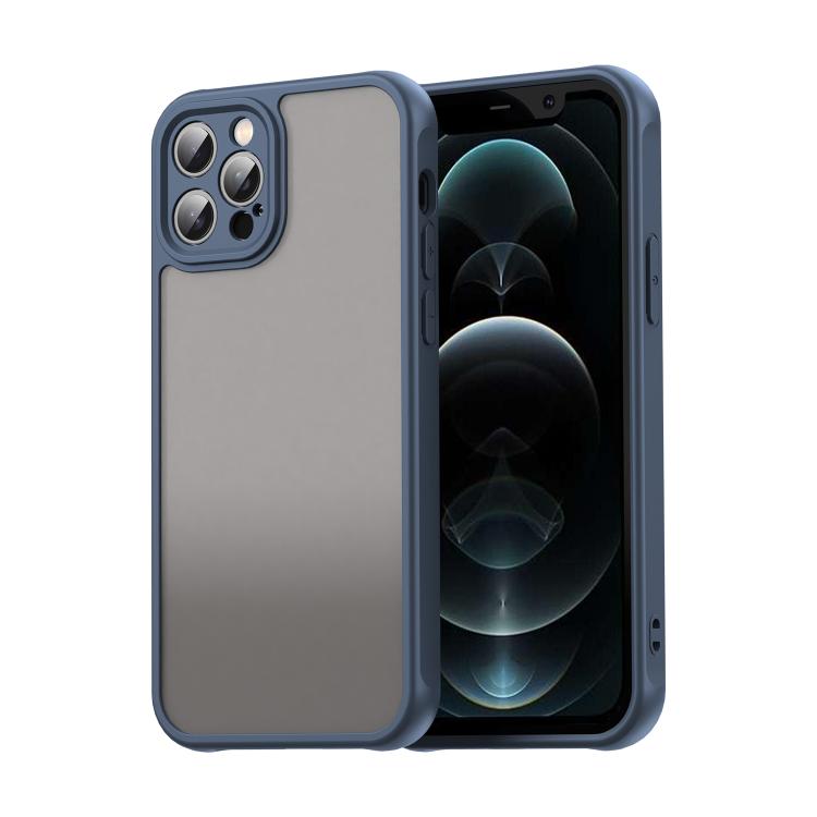 

For iPhone 12 Pro Fan Dun Series TPU Hybrid PC Frosted Phone Case(Blue)