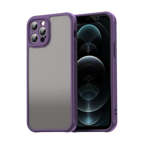 

For iPhone 12 Pro Fan Dun Series TPU Hybrid PC Frosted Phone Case(Purple)