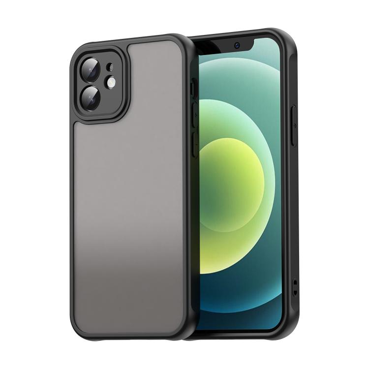 

For iPhone 12 Fan Dun Series TPU Hybrid PC Frosted Phone Case(Black)