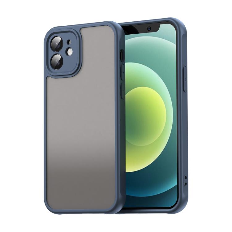 

For iPhone 12 Fan Dun Series TPU Hybrid PC Frosted Phone Case(Blue)