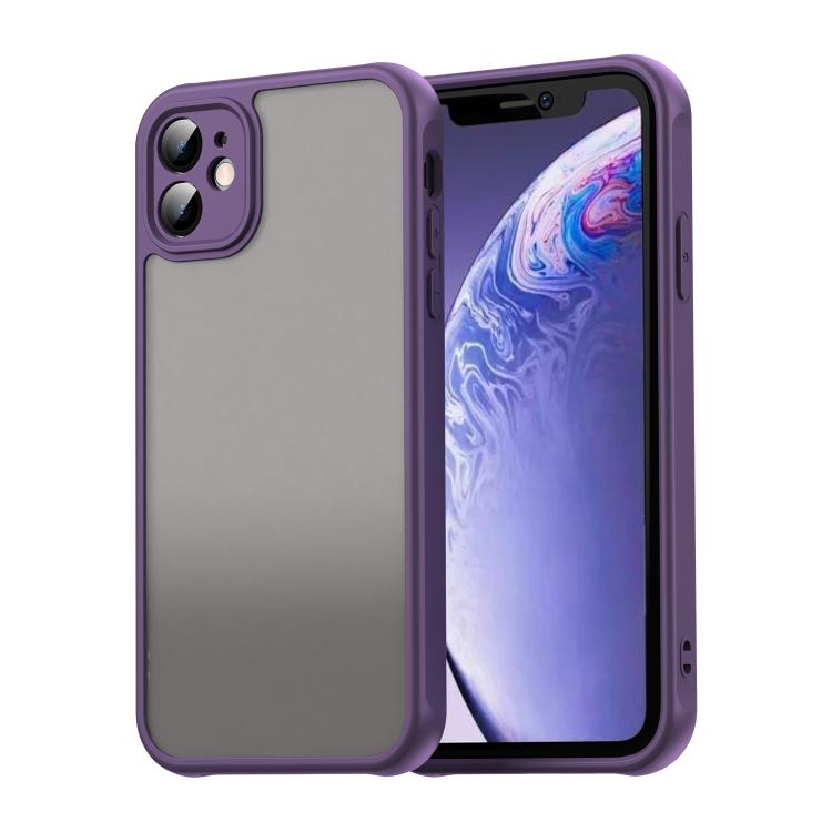

For iPhone 11 Fan Dun Series TPU Hybrid PC Frosted Phone Case(Purple)