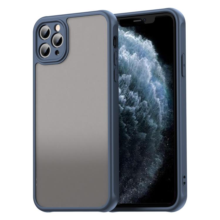 

For iPhone 11 Pro Max Fan Dun Series TPU Hybrid PC Frosted Phone Case(Blue)