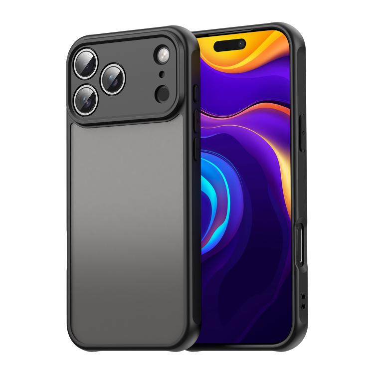 

For iPhone 17 Pro Max Fan Dun Series TPU Hybrid PC Frosted Phone Case(Black)