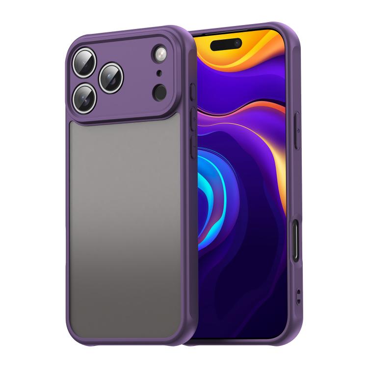 

For iPhone 17 Pro Max Fan Dun Series TPU Hybrid PC Frosted Phone Case(Purple)