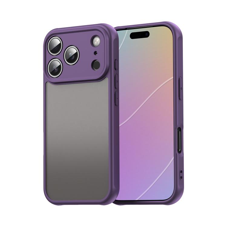 For iPhone 18 Pro Fan Dun Series TPU Hybrid PC Frosted Phone Case(Purple)