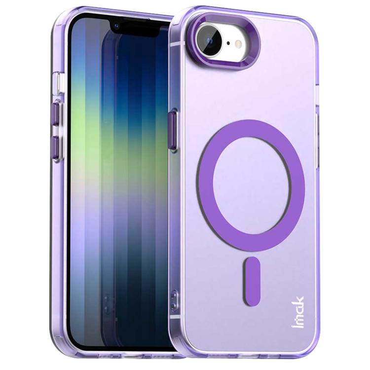 

For iPhone 16e IMAK Candy Series Shockproof MagSafe Phone Case(Purple)