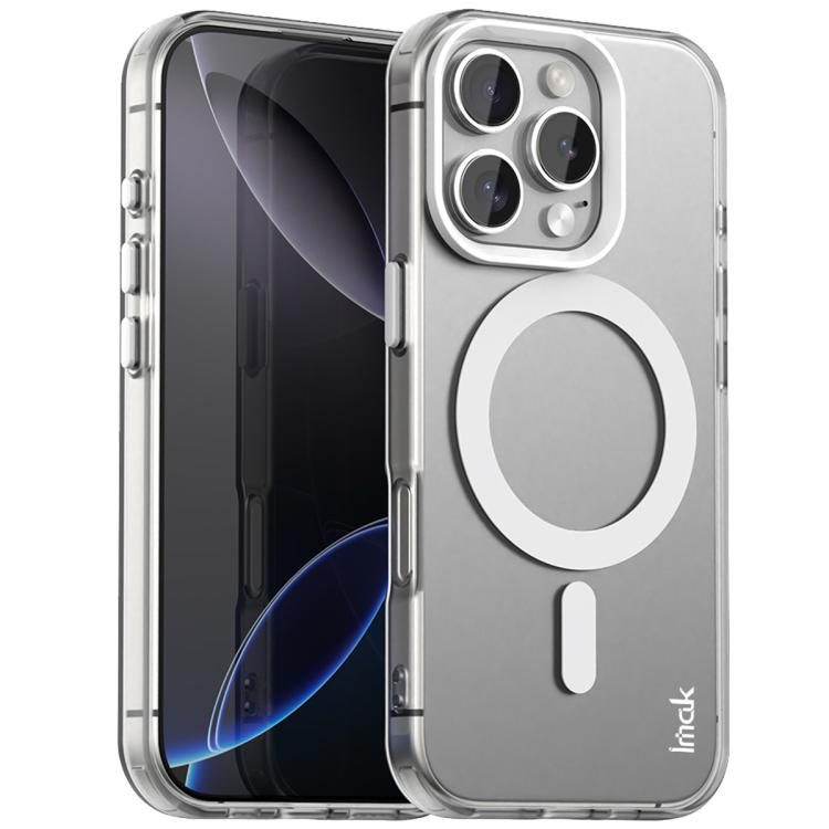 

For iPhone 16 Pro IMAK Candy Series Shockproof MagSafe Phone Case(White)