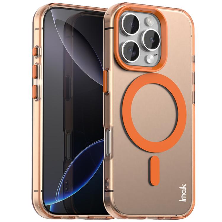 

For iPhone 16 Pro Max IMAK Candy Series Shockproof MagSafe Phone Case(Orange)