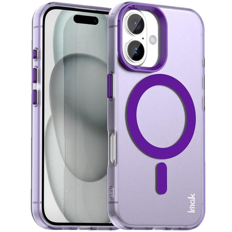 

For iPhone 17 IMAK Candy Series Shockproof MagSafe Phone Case(Purple)