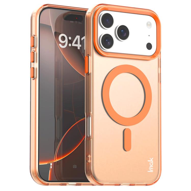 

For iPhone 17 Pro Max IMAK Candy Series Shockproof MagSafe Phone Case(Orange)