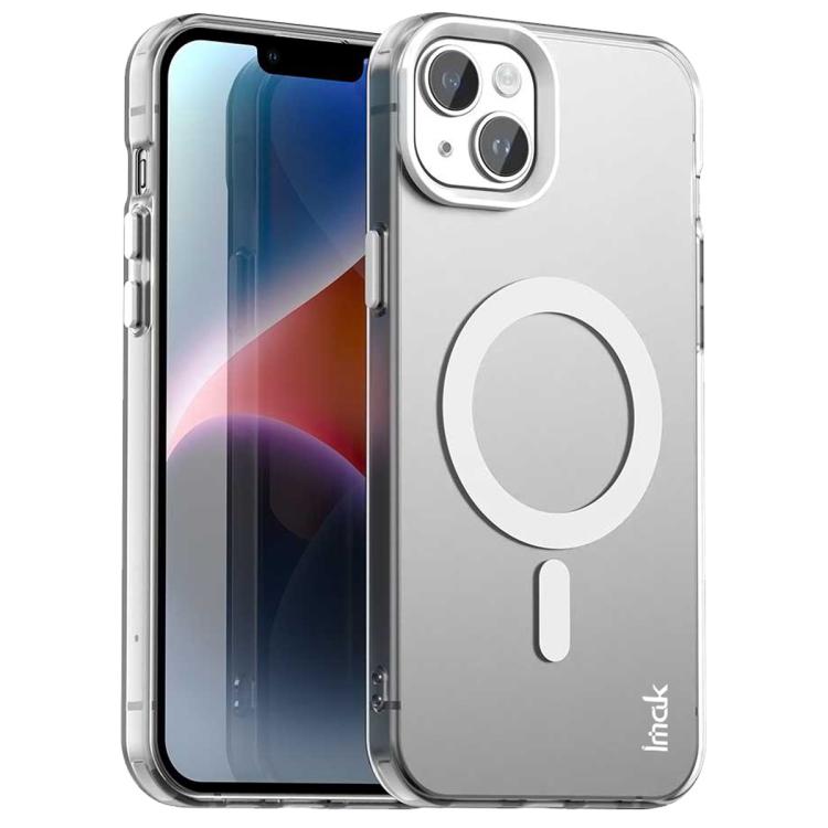 

For iPhone 15 Plus IMAK Candy Series Shockproof MagSafe Phone Case(White)