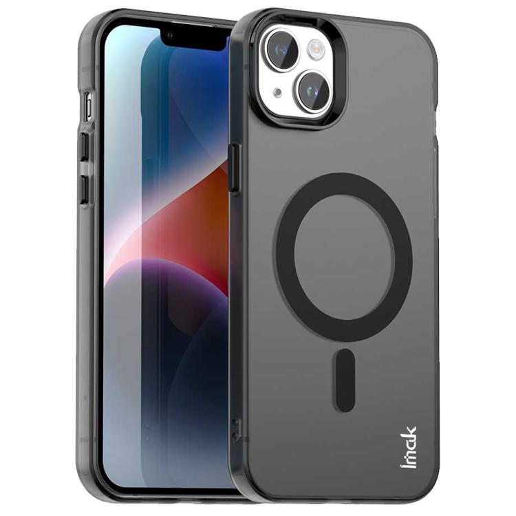 

For iPhone 15 IMAK Candy Series Shockproof MagSafe Phone Case(Black)