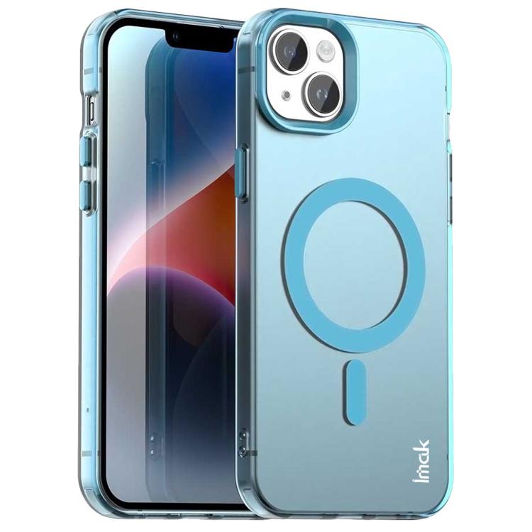

For iPhone 13 / 14 IMAK Candy Series Shockproof MagSafe Phone Case(Blue)
