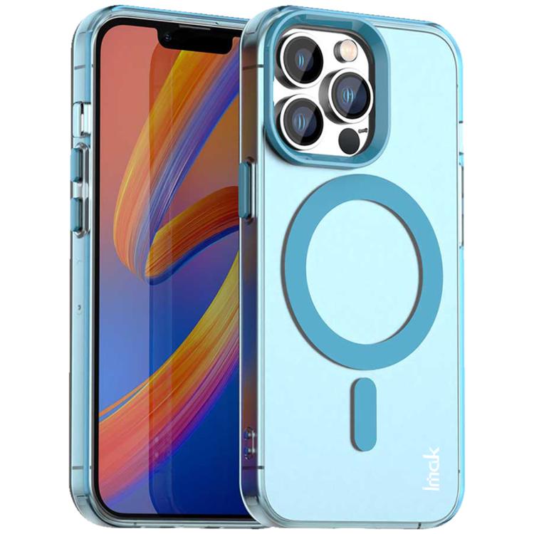 

For iPhone 14 Pro Max IMAK Candy Series Shockproof MagSafe Phone Case(Blue)