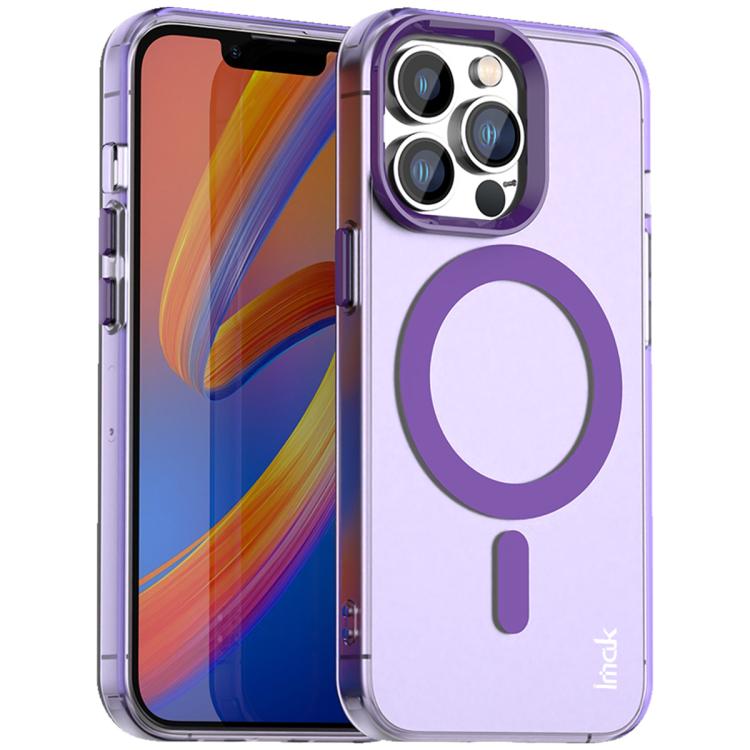 

For iPhone 14 Pro Max IMAK Candy Series Shockproof MagSafe Phone Case(Purple)