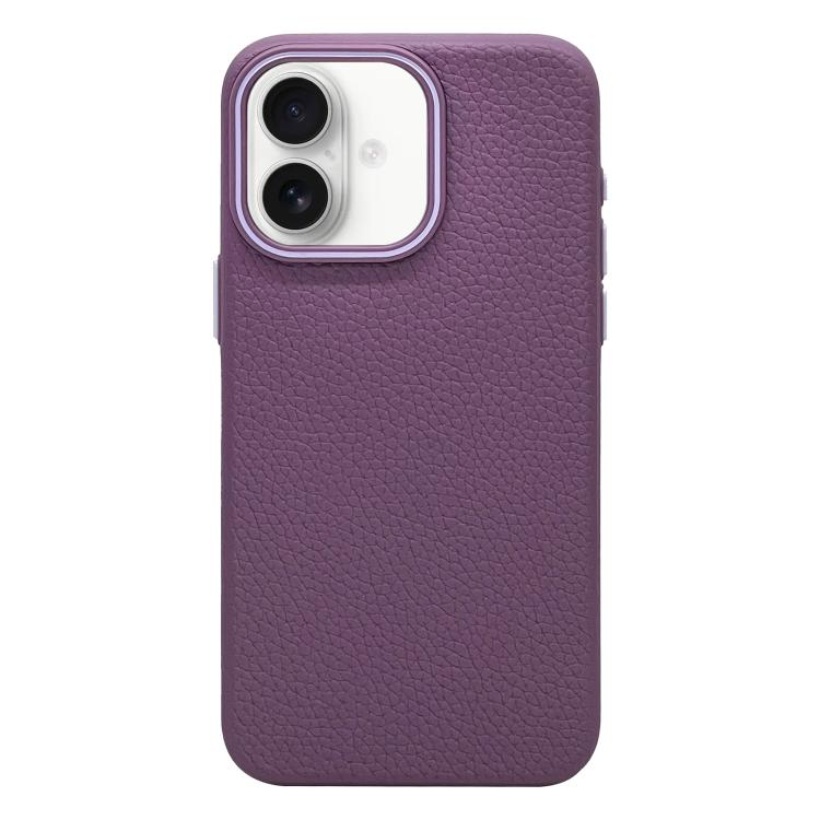 

For iPhone 16 Plus Litchi Texture TPU Phone Case(Purple)