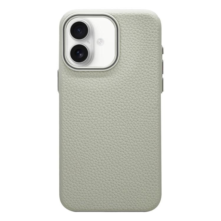 

For iPhone 16 Plus Litchi Texture TPU Phone Case(Rock White)