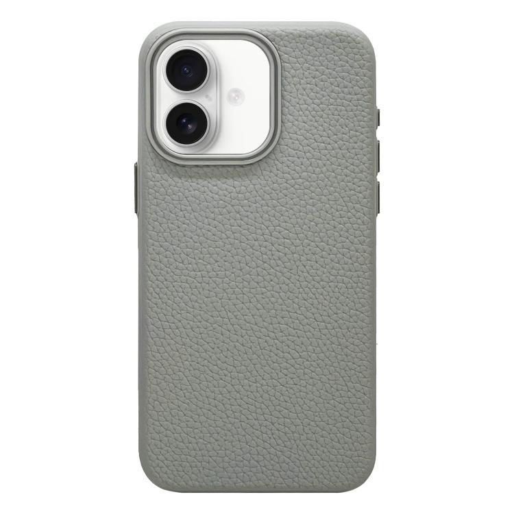 

For iPhone 16 Plus Litchi Texture TPU Phone Case(Grey)