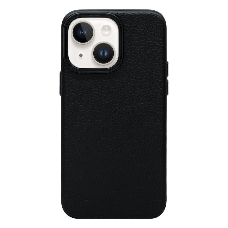 

For iPhone 15 Plus / 14 Plus Litchi Texture TPU Phone Case(Black)
