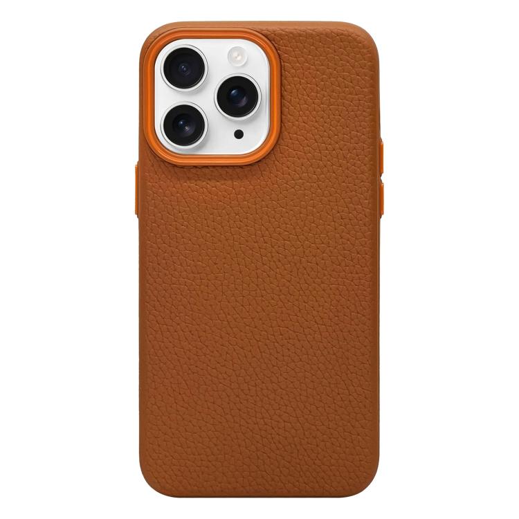 

For iPhone 11 Pro Max Litchi Texture TPU Phone Case(Gold Brown)