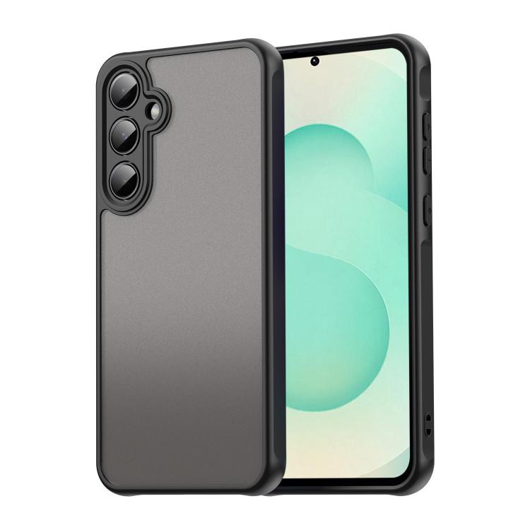 

For Samsung Galaxy S25+ 5G Fan Dun Series TPU Hybrid PC Frosted Phone Case(Black)