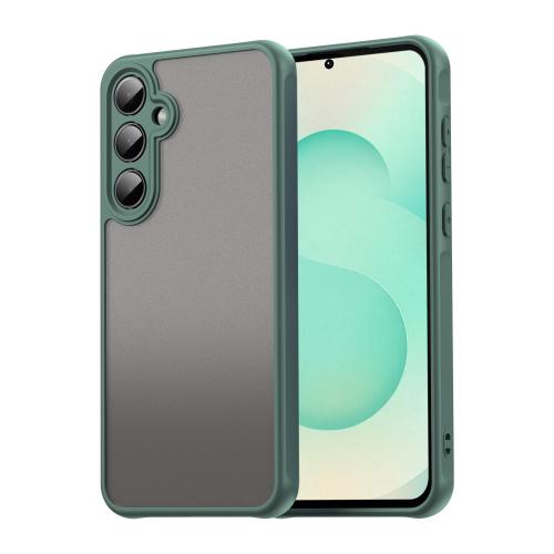 

For Samsung Galaxy S25+ 5G Fan Dun Series TPU Hybrid PC Frosted Phone Case(Green)