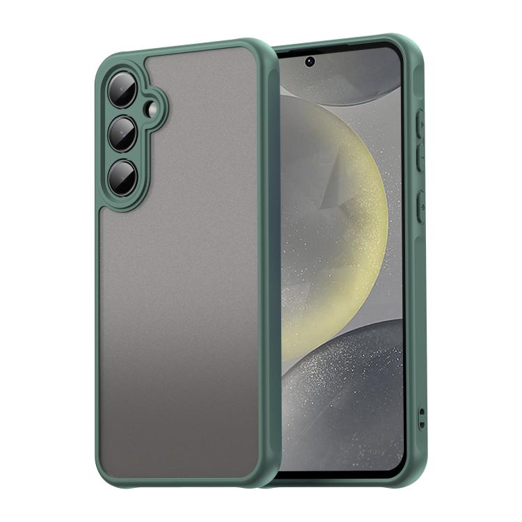 

For Samsung Galaxy S24 5G Fan Dun Series TPU Hybrid PC Frosted Phone Case(Green)