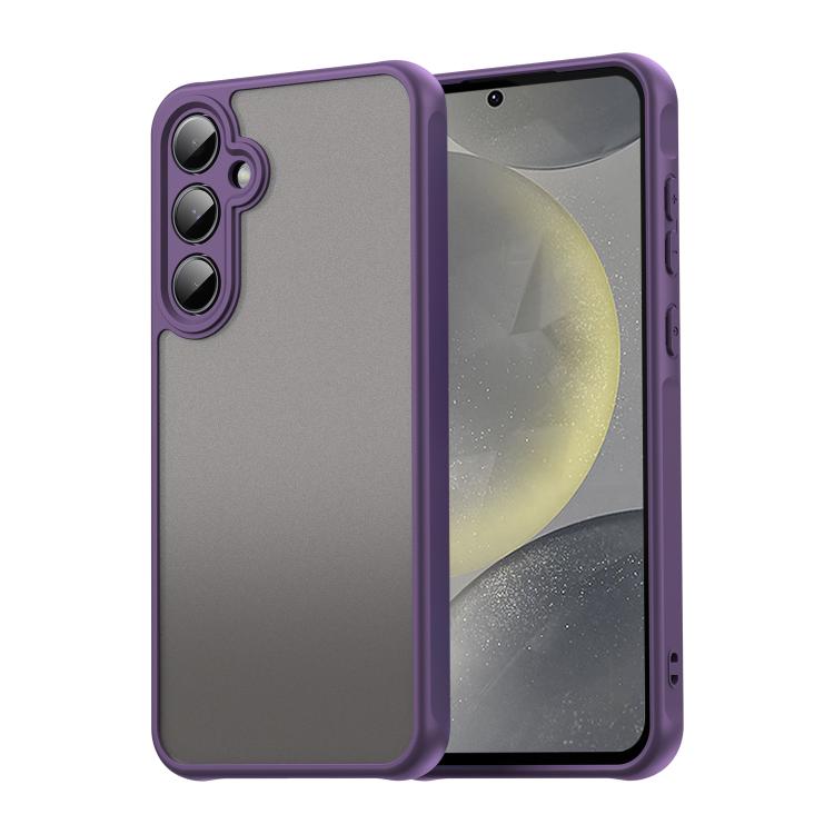 

For Samsung Galaxy S24 5G Fan Dun Series TPU Hybrid PC Frosted Phone Case(Purple)