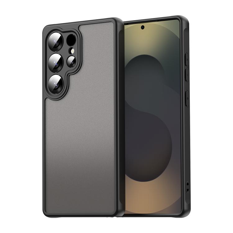 

For Samsung Galaxy S25 Ultra 5G Fan Dun Series TPU Hybrid PC Frosted Phone Case(Black)