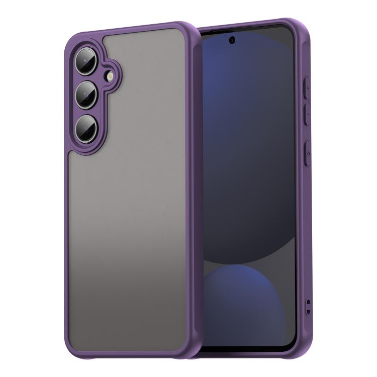 

For Samsung Galaxy S24 FE 5G Fan Dun Series TPU Hybrid PC Frosted Phone Case(Purple)
